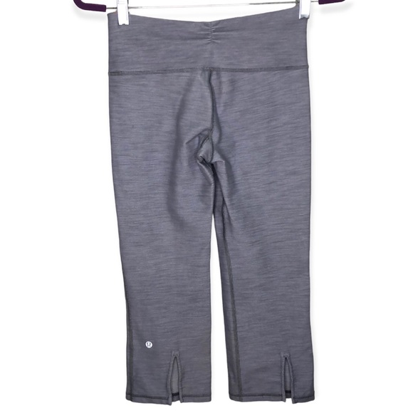 Lululemon Grey & Coral Tadasana Slit Crop Legging - Picture 4 of 8